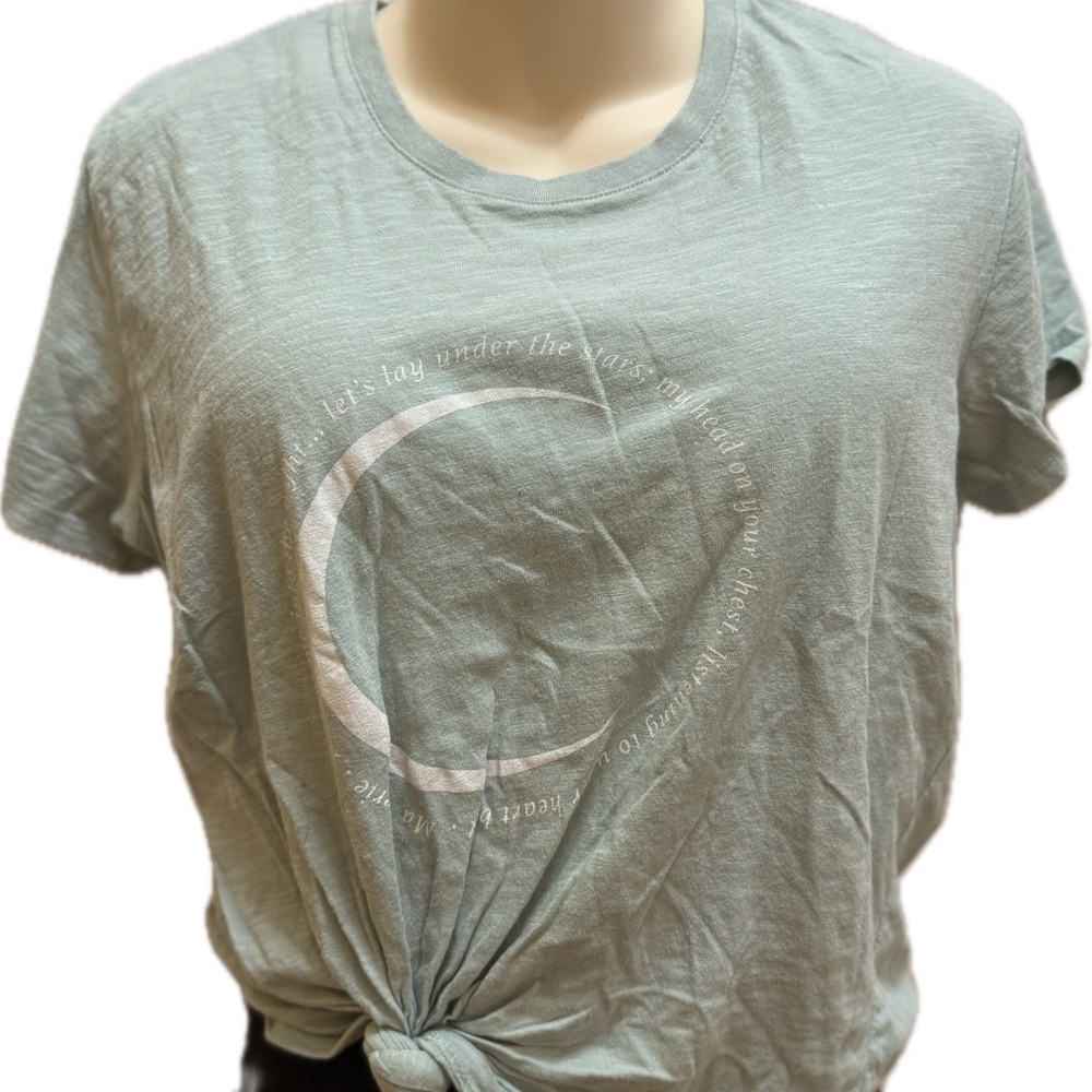 Cotton On Gray Tie Front Relaxed T-Shirt